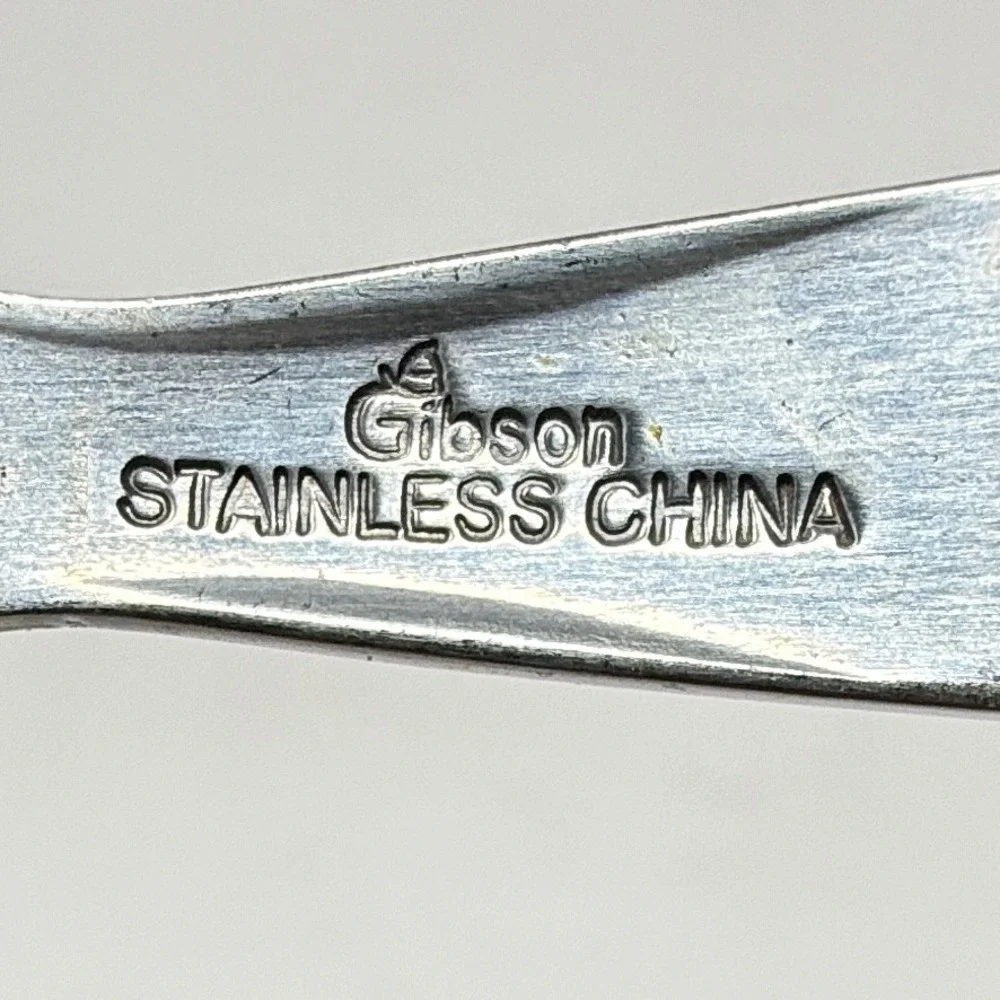 Gibson Sangria Rope Flatware Set‎ 15pc Red Twisted Handle Stainless Steel China